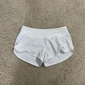 White 2.5 speed up shorts